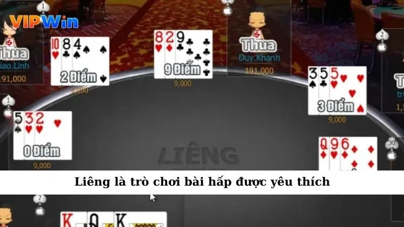 Liêng là trò chơi bài hấp được yêu thích